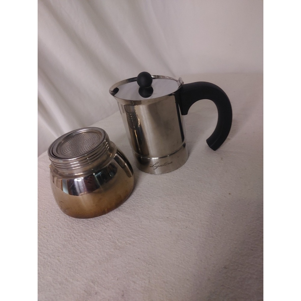 Lagostina Stovetop Camping Espresso Coffee Maker/ Pot For 6 Cups Stainless Steel - Picture 6 of 9